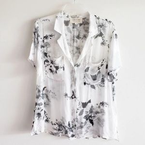 CLOTH & STONE Floral Button Down Blouse